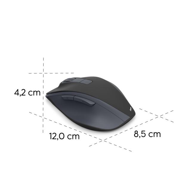 Hama “WM-500” Wireless Mouse, Ergonom., 6 Buttons, W/O Click Noise, Battery, blk 