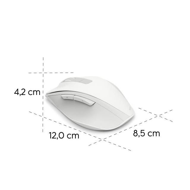 Hama “WM-500” Wireless Mouse, Ergonom., 6 Buttons, W/O Click Noise, Battery, wh 