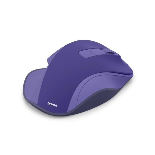 Hama “WM-500” Wireless Mouse, Ergonom., 6 Buttons, No Click Noise, Battery, purple 