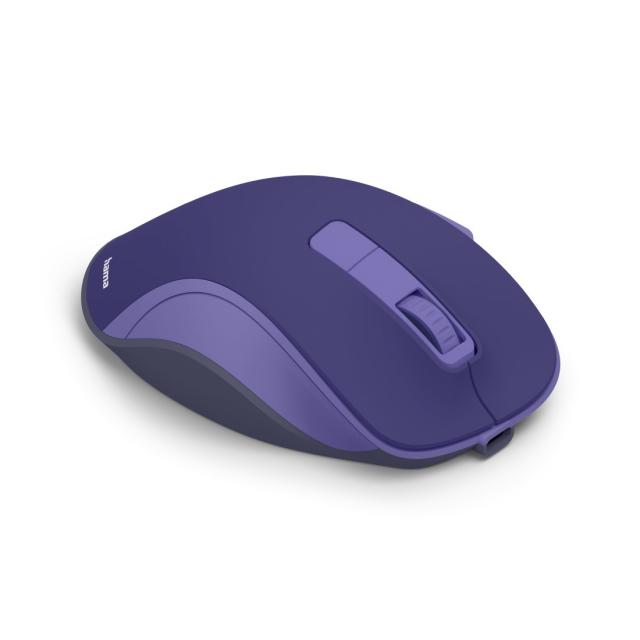 Hama “WM-500” Wireless Mouse, Ergonom., 6 Buttons, No Click Noise, Battery, purple 