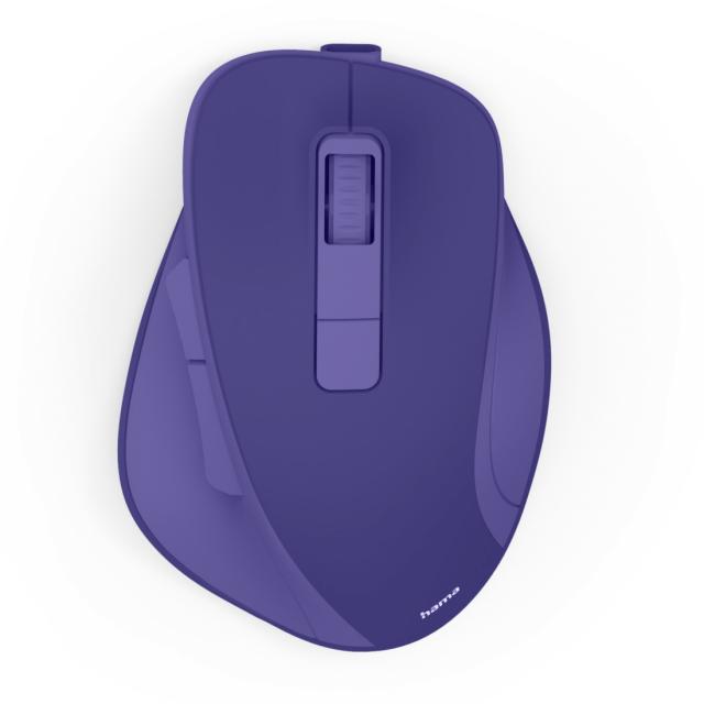 Hama “WM-500” Wireless Mouse, Ergonom., 6 Buttons, No Click Noise, Battery, purple 