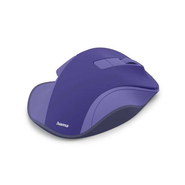 Hama “WM-500” Wireless Mouse, Ergonom., 6 Buttons, No Click Noise, Battery, purple 