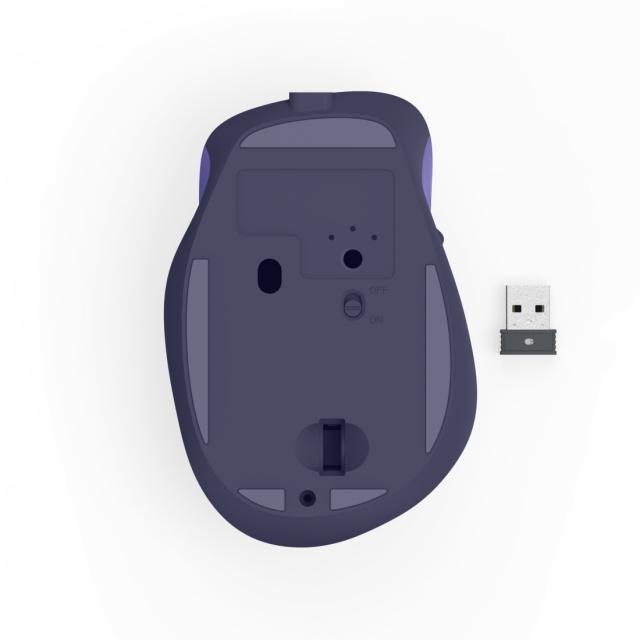 Hama “WM-500” Wireless Mouse, Ergonom., 6 Buttons, No Click Noise, Battery, purple 