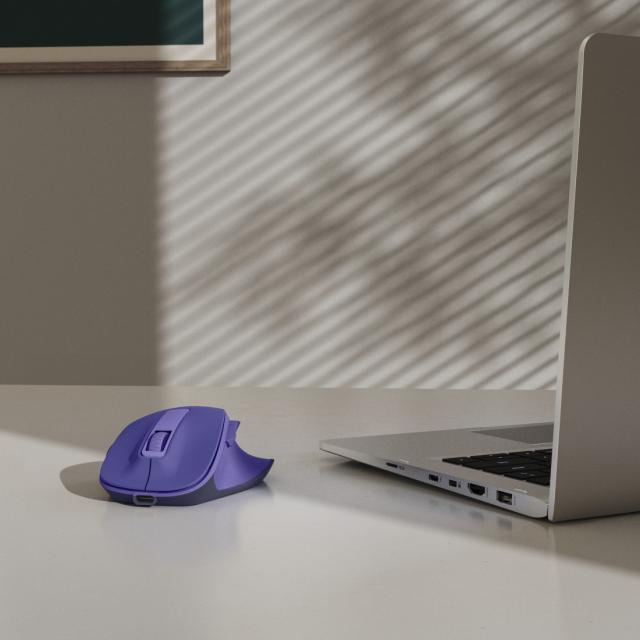 Hama “WM-500” Wireless Mouse, Ergonom., 6 Buttons, No Click Noise, Battery, purple 