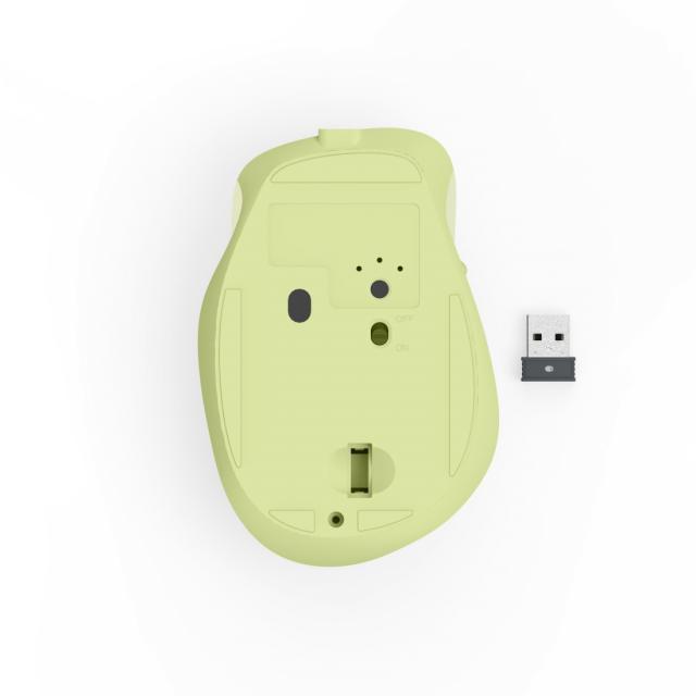 Hama “WM-500” Wireless Mouse, Ergonom., 6 Buttons, W/O Click Noise, Battery, green 