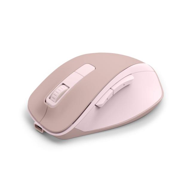 Hama “WM-500” Wireless Mouse, Ergonom., 6 Buttons, W/O Click Noise, Battery, pink 