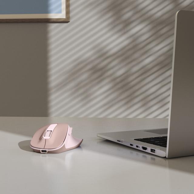 Hama “WM-500” Wireless Mouse, Ergonom., 6 Buttons, W/O Click Noise, Battery, pink 