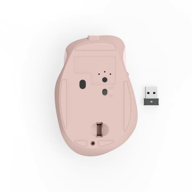 Hama “WM-500” Wireless Mouse, Ergonom., 6 Buttons, W/O Click Noise, Battery, pink 