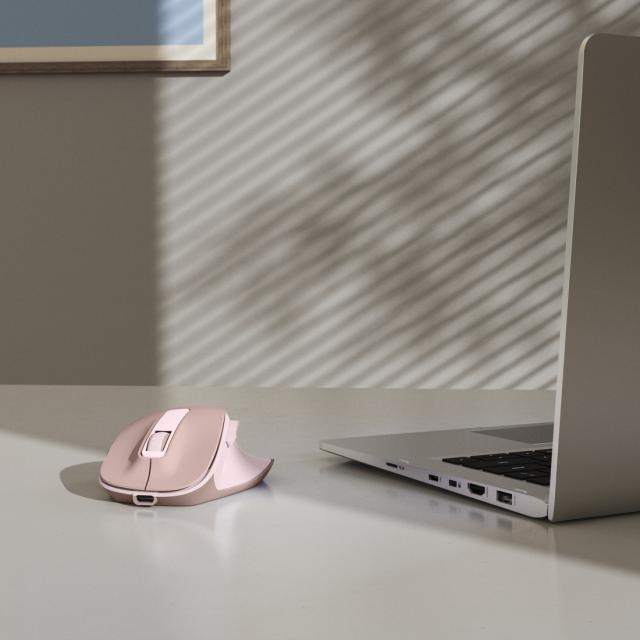Hama “WM-500” Wireless Mouse, Ergonom., 6 Buttons, W/O Click Noise, Battery, pink 