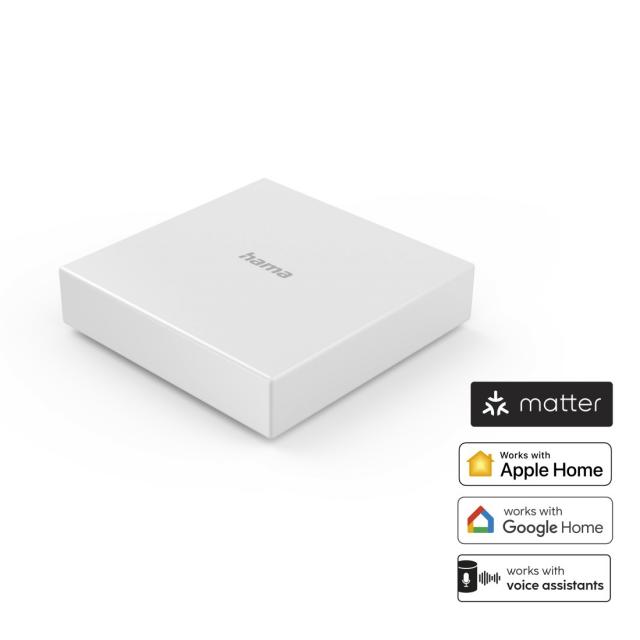 Hama Smart Home Hub, Matter, Zigbee, Thread, for Voice/App Control 