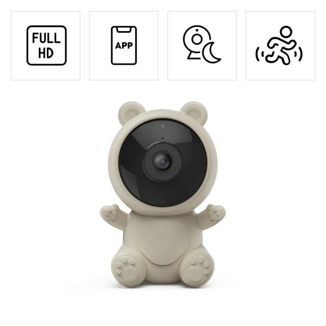 Hama Smart Surveillance Camera, for Babies, WLAN, App, Night Light, Audio, 1080p 