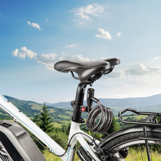 Hama Bicycle Spiral Cable Lock, 120 cm, Black 