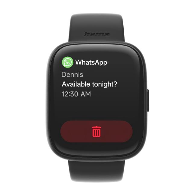 Hama “4000” Smart Watch, Phone Function, Sleep Analysis, Waterproof, 46 mm, blk 