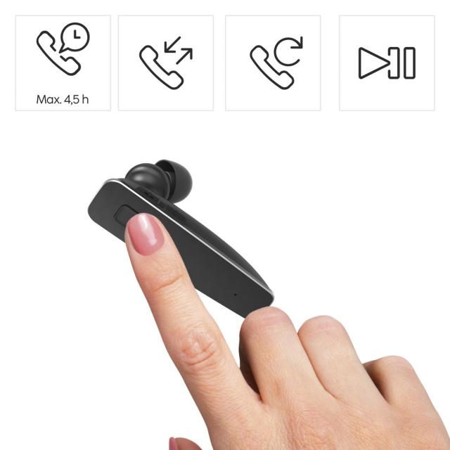 Hama Mono-Bluetooth® Headset “MyVoice2100”, Multipoint, Voice Control, black 