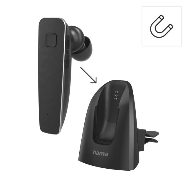 Hama Mono-Bluetooth® Headset “MyVoice2100”, Multipoint, Voice Control, black 
