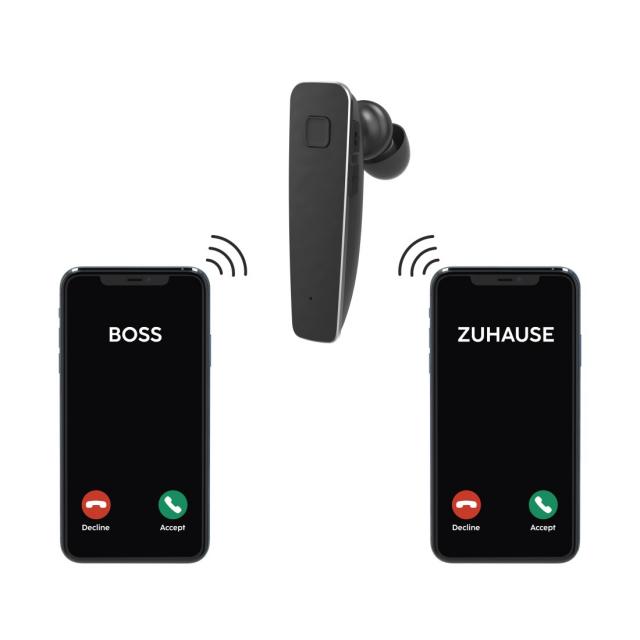 Hama Mono-Bluetooth® Headset “MyVoice2100”, Multipoint, Voice Control, black 