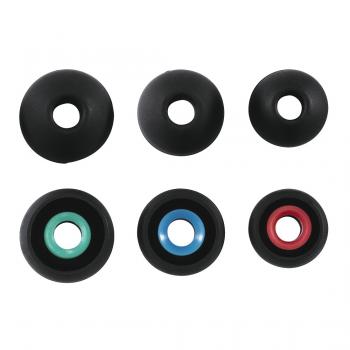 Hama Silicone replacement ear pads, sizes S - L, 6 units, black + different colo