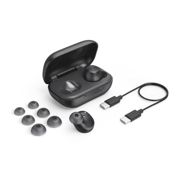Hama “Spirit Chop II” Bluetooth® Headphones, TWS, In-Ear, Equaliser, black 