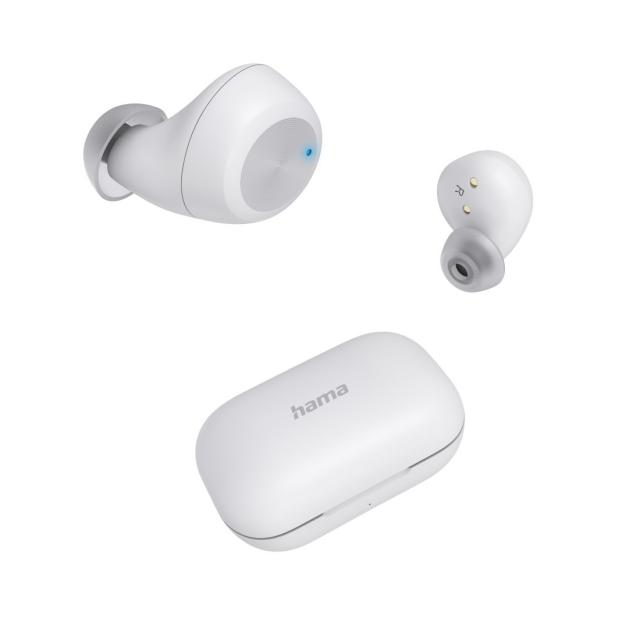 Hama “Spirit Chop II” Bluetooth® Headphones, TWS, In-Ear, Equaliser, white 