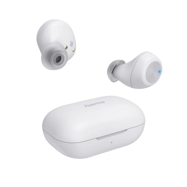 Hama “Spirit Chop II” Bluetooth® Headphones, TWS, In-Ear, Equaliser, white 