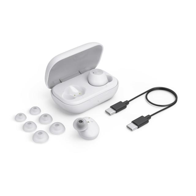 Hama “Spirit Chop II” Bluetooth® Headphones, TWS, In-Ear, Equaliser, white 