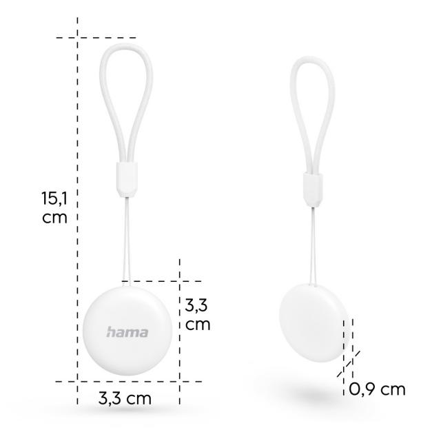 Hama Key Finder, for Android “Find My Device” App, Bluetooth®, white 