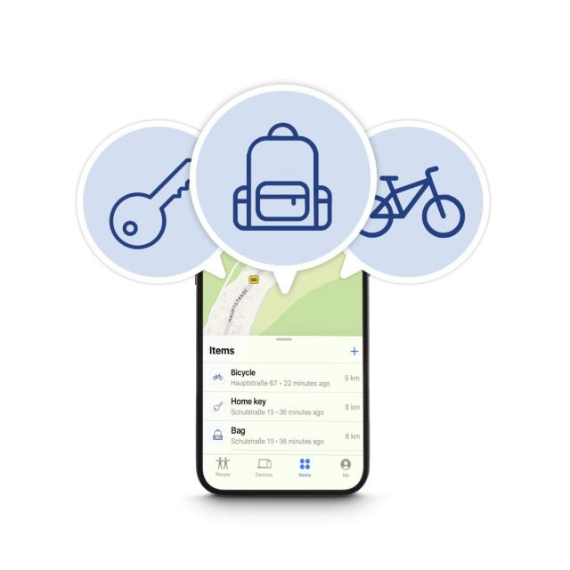 Hama Key finder, for Android and Apple, Item Finder with Bluetooth®, 2 pieces 