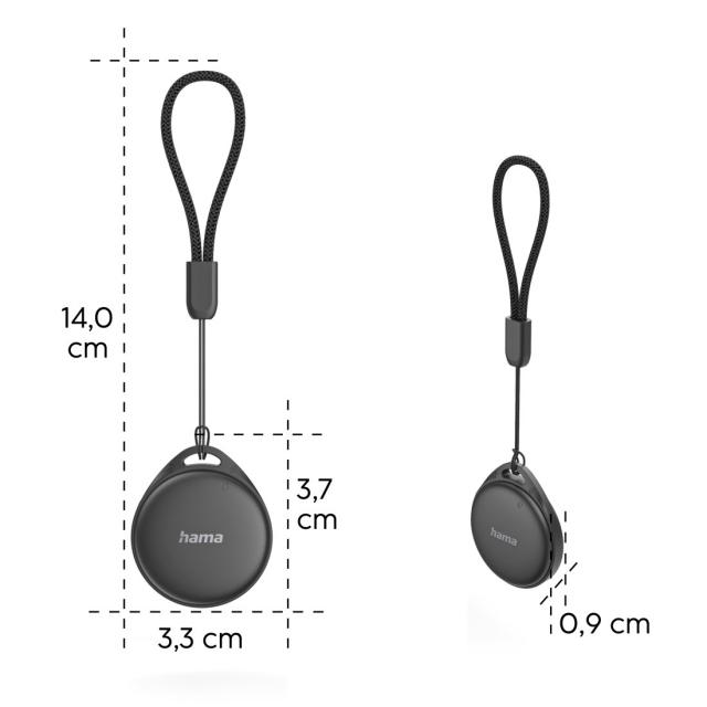 Hama Key finder, for Android and Apple, Item Finder with Bluetooth®, 2 pieces 