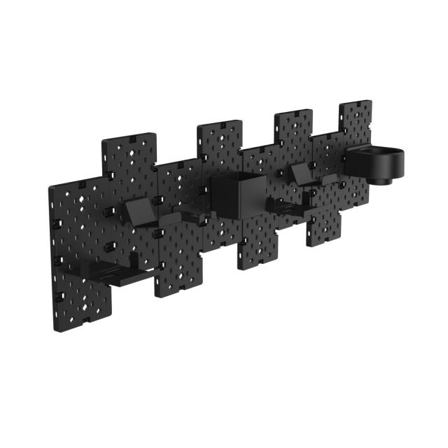 uRage Peg Board, Perforated Panel for Gaming, Modular Kit, Wall/Table Mounting, black 