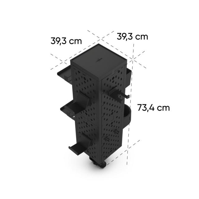 uRage Peg Board, Perforated Panel for Gaming, Modular Kit, Wall/Table Mounting, black 