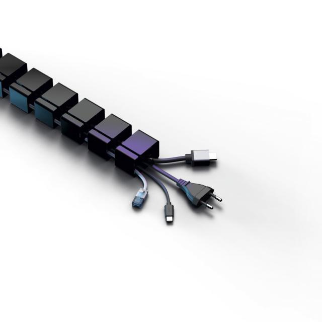 uRage “Spine” Flexible Cable Guide, Cable Chain, For Clamping, 130 cm, black 