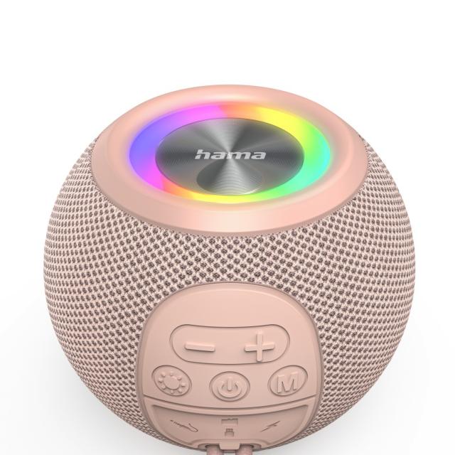 Hama "Ball Shape Speaker" Bluetooth® Loudspeaker, 5 Light Modes, 5W, 188240 