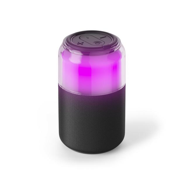 Hama "Can Speaker" Bluetooth® Loudspeaker, 4 LED Light Modes, 5W, black 