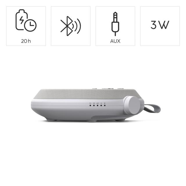 Hama "Calm" Bluetooth® Loudspeaker, White Noise, Flat, Sleep timer, 3W, white 