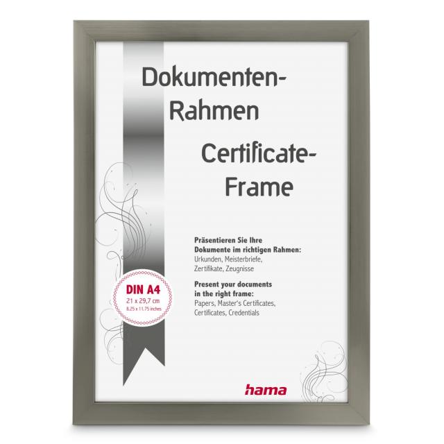 Hama “Chiaro” Plastic Frame, steel, 21 x 29.7 cm, DIN A4 