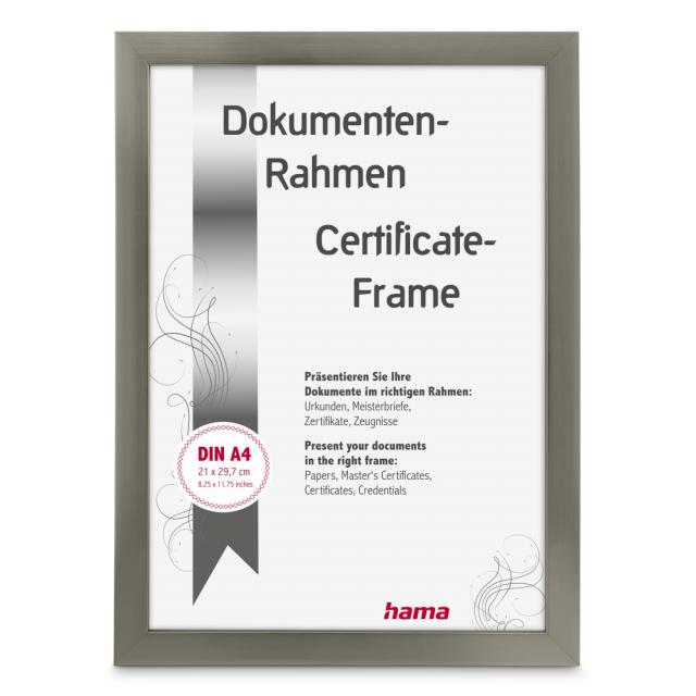 Hama “Chiaro” Plastic Frame, steel, 21 x 29.7 cm, DIN A4 