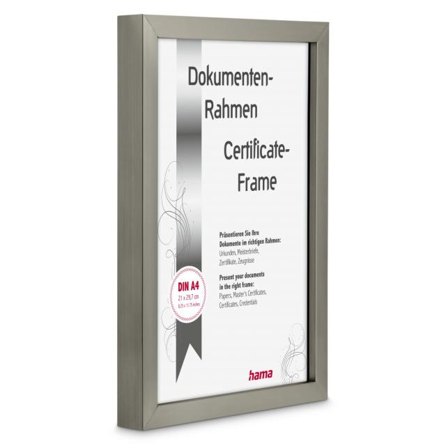 Hama “Chiaro” Plastic Frame, steel, 21 x 29.7 cm, DIN A4 