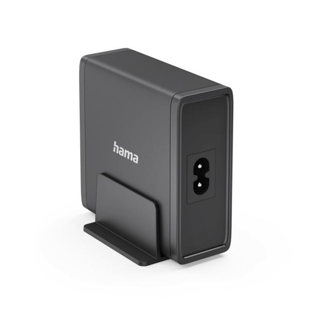 HAMA Зарядна станция 140W, USB-C, 3 порта, GaN, Power Delivery (PD) 