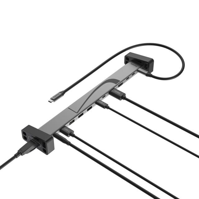 Hama "Connect2Office Work" USB-C Docking Station, Silicone Feet, 12 Ports 