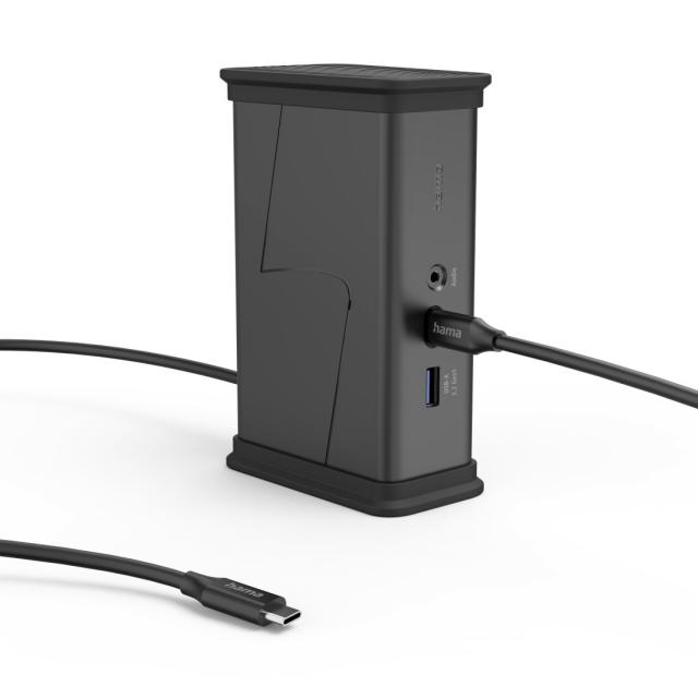 Hama "Connect2Office Black" USB-C Hub, 9 Ports, 2x HDMI™, USB-A, USB-C, LAN 