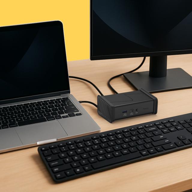 Hama "Connect2Office Black" USB-C Hub, 9 Ports, 2x HDMI™, USB-A, USB-C, LAN 