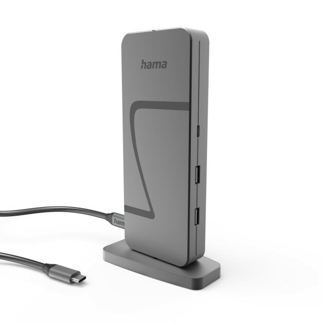Hama "Connect2Office Speed" USB4 Docking Station, USB-C, PD, 40 Gbit/s, 10 Ports 