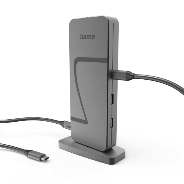 Hama "Connect2Office Speed" USB4 Docking Station, USB-C, PD, 40 Gbit/s, 10 Ports 