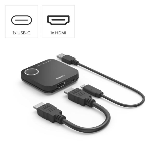 Hama Wireless Display Adapter, HDMI™, Full HD 1080p, incl. Cable 