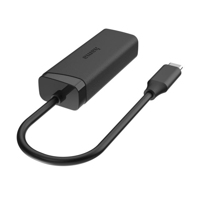 Hama Network Adapter, USB-C, 2.5 Gigabit Ethernet, Black 