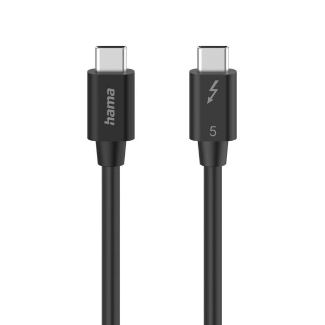 Hama "USB-C" Thunderbolt-5 Cable, 80 Gbit/s, 5A, 240W, Ultra-HD 8K, 1.00 m 
