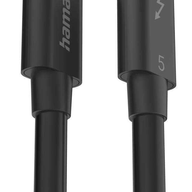 Hama "USB-C" Thunderbolt-5 Cable, 80 Gbit/s, 5A, 240W, Ultra-HD 8K, 1.00 m 
