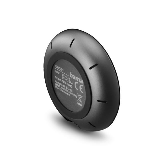 Hama Wireless Qi2 charger, inductive fast charging at the desk etc., 15 W 