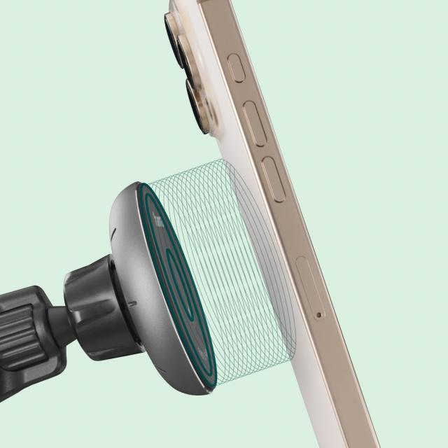 Hama Wireless Qi2 Charger, Inductive Fast Charging in the Car, 15 W, black 