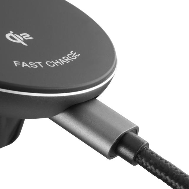 Hama Wireless Qi2 Charger, Inductive Fast Charging in the Car, 15 W, black 